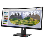 Lenovo ThinkVision T34wD-40 34" WQHD Ultrawide Curved USB-C Monitor | 21:9 1500R VA Panel with 100W Power Delivery