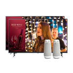 LG UR640S 75&quot; + Owl Labs Meeting Owl 3 Video Conferencing Bundle – Large Room Hybrid Collaboration Solution