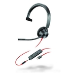 POLY BLACKWIRE 3315 MONAURAL M ICROSOFT TEAMS CERTIFIED USB-C HEADSET 3.5MM PLUG USB-C/A