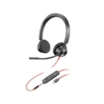 POLY BLACKWIRE 3325 STEREO USB -C HEADSET 3.5MM PLUG USB-C/ A ADAPTER