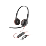 POLY BLACKWIRE 3220 STEREO USB -C HEADSET USB-C/A ADAPTER