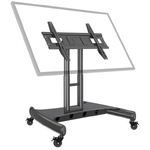 Reduced Height Tilting Mobile Tv Stand 40 65 Max 45 5kg Flat Panel Trolley