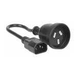 CyberPower 0.15m IEC C14 Plug to 3-Pin Socket Power Cable