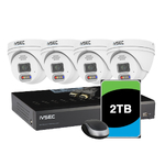 LX SERIES KIT 4 X NC119XA 4MP IP CAM IVNR008XB 2TB 8 X Poe NVR 4K IVS