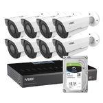 LX SERIES KIT 8 X NC317XC 5MP IP CAM IVNR008XB 2TB 8 X Poe NVR 4K IVS