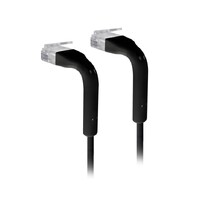 UniFi Patch Cable 1m Black Both End Bendable to 90 Degree RJ45 Ethernet Cable Cat6 Ultra-Thin 3mm Diameter U-Cable-Patch-1M-RJ45-BK