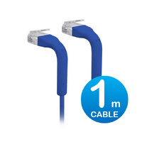 UniFi Patch Cable 1m Blue Both End Bendable to 90 Degree RJ45 Ethernet Cable Cat6 Ultra-Thin 3mm Diameter U-Cable-Patch-1M-RJ45-BL
