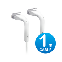UniFi Patch Cable 1m White Both End Bendable to 90 Degree RJ45 Ethernet Cable Cat6 Ultra-Thin 3mm Diameter U-Cable-Patch-1M-RJ45