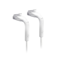 UniFi Patch Cable .22m White Both End Bendable to 90 Degree RJ45 Ethernet Cable Cat6 Ultra-Thin 3mm Diameter U-Cable-Patch-RJ45