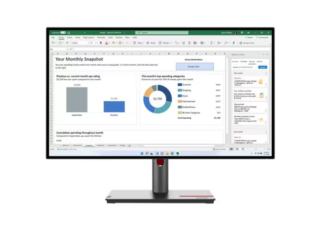 Lenovo ThinkVision P27h-30 27-Inch Monitor | 63A1GAR1AU