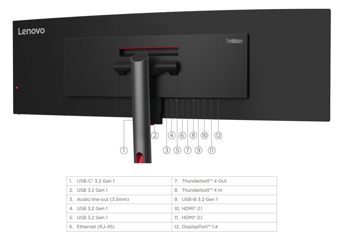 Lenovo ThinkVision P49w-30 49in Monitor 63DBRAR1AU