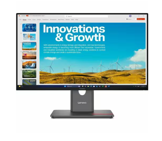 Lenovo ThinkVision P24qD-40 23.8" QHD IPS Monitor (2560x1440, USB-C 140W PD, HDMI 2.1, DP, LAN, HDR10, Eyesafe 2.0) – Professional Creator Display