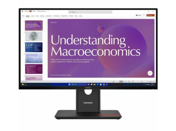 Lenovo ThinkVision T24d-40 23.8" FHD IPS Monitor (120Hz, USB-C 96W PD, LAN, HDMI, DP, Audio, EyeSafe 2.0) – Professional Ergonomic Display