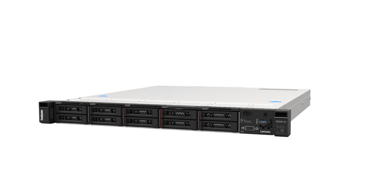 Lenovo 7D7QA01GAU Thinksystem SR250 V2 Xeon Rack Server