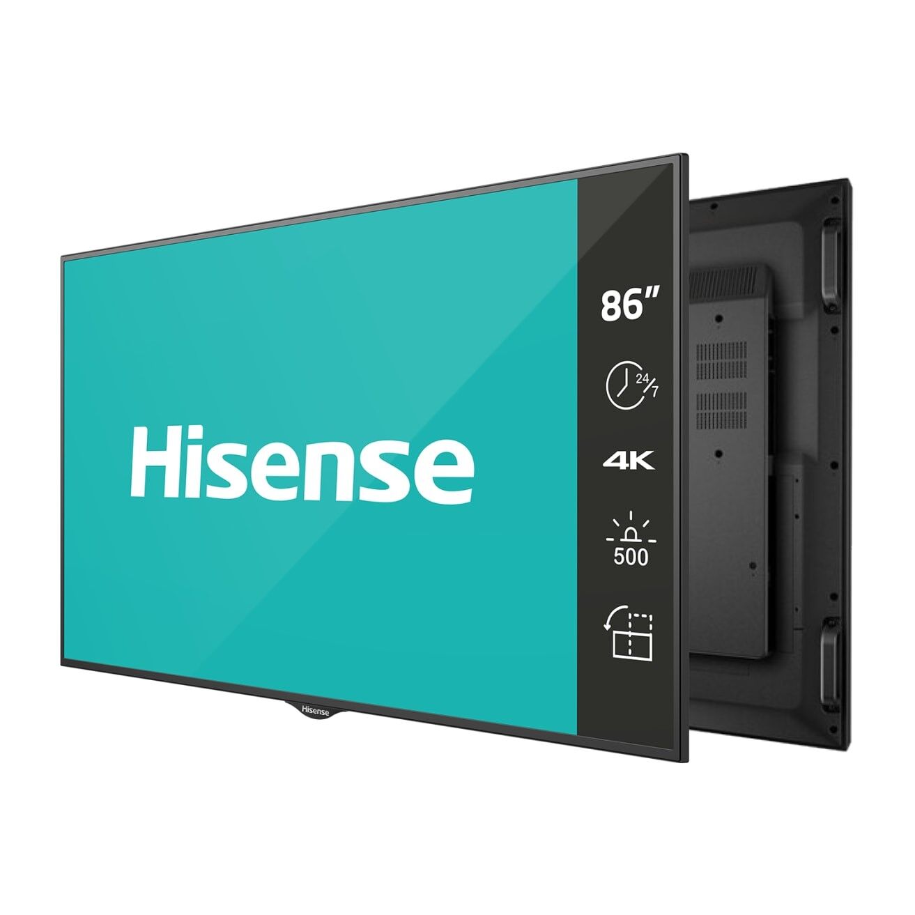 Hisense 86BM66AE 86” UHD 500 Nits Digital Signage Display – 24/7 Commercial TV