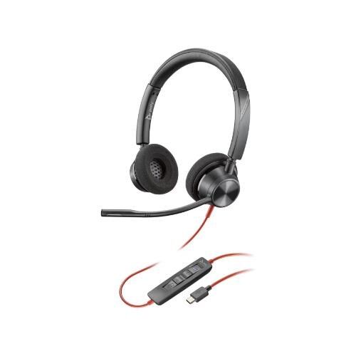 POLY BLACKWIRE 3320 STEREO MIC ROSOFT TEAMS CERTIFIED USB-C H EADSET USB-C/A ADAPTER