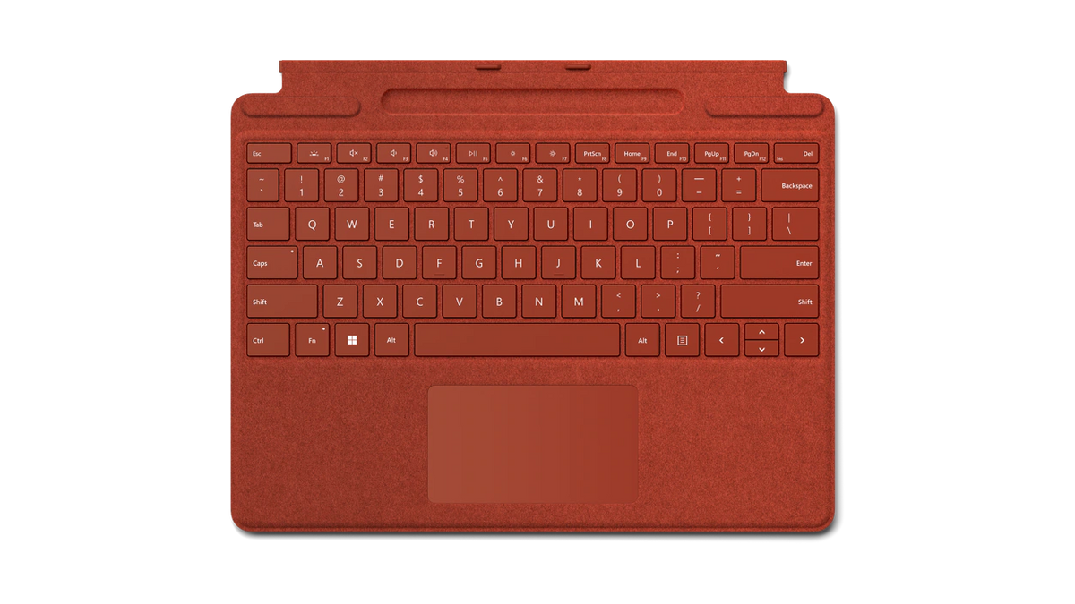 Surface Pro 8/X Signature Keyboard (type cover) Poppy Red No Pen