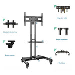 Height Adjustable Trolley For Tv Screen Size 40 65 Max 45 5kg