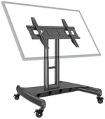 Reduced Height Tilting Mobile Tv Stand 40 65 Max 45 5kg Flat Panel Trolley