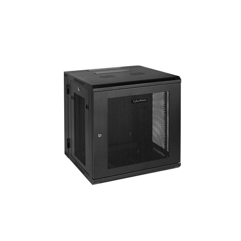 CyberPower 12U Swing-Out Wall Mount Rack Enclosure – 600mm Deep, Perforated Door, 60kg Capacity