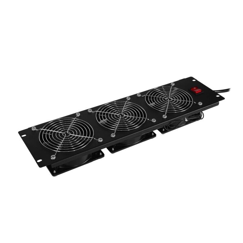 CyberPower CRA12003 3-Fan Rack Enclosure Ventilation Panel – High Airflow Cooling System