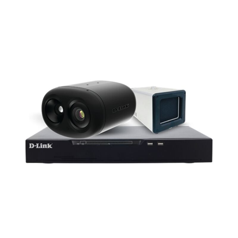 D-Link Thermal Security Solution with AI Facial Recognition & Blackbody Calibration – Complete Thermal Screening Kit