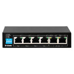 D-Link 6-Port Long Reach PoE Switch | 250m PoE+ Range, 6kV Surge Protection, Fanless