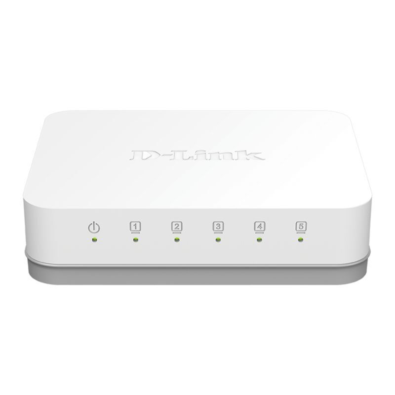 D-Link 5-Port Gigabit Desktop Switch | Silent Plug-and-Play Network Switch for Home & Office