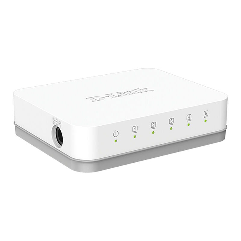 D-Link 5-Port Gigabit Desktop Switch | Silent Plug-and-Play Network Switch for Home & Office