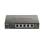 D-Link 5-Port Gigabit D-Link DGS-1100-05PDV2 5-Port Gigabit PoE-Powered Smart Managed Switch | Quiet Fanless Design