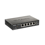 D-Link 5-Port Gigabit D-Link DGS-1100-05PDV2 5-Port Gigabit PoE-Powered Smart Managed Switch | Quiet Fanless Design