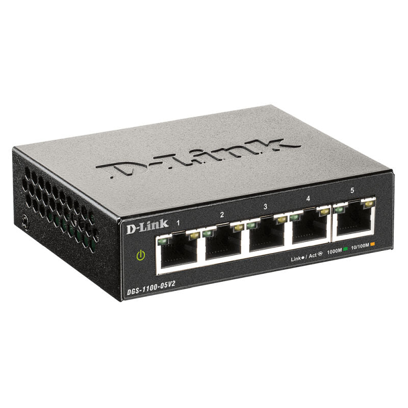 D-Link 5-Port Gigabit Smart Managed Switch | Silent Fanless Layer 2 Networking