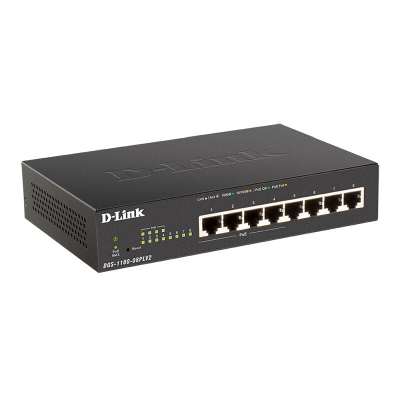 D-Link 8-Port Gigabit Smart Managed PoE Switch with 4 PoE+ Ports | Advanced SMB Networking | 80W Budget