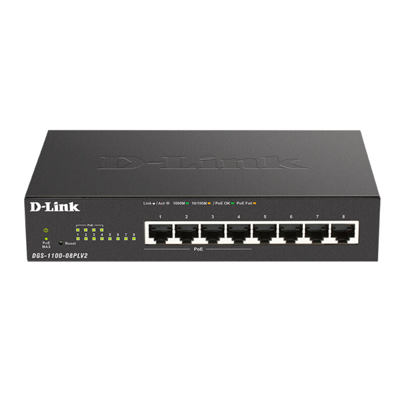 D-Link 8-Port Gigabit Smart Managed PoE Switch with 4 PoE+ Ports | Advanced SMB Networking | 80W Budget