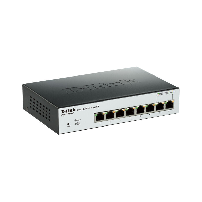 D-Link 8-Port Gigabit Smart Managed PoE+ Switch with 64W Budget – Ideal for SMB Networks