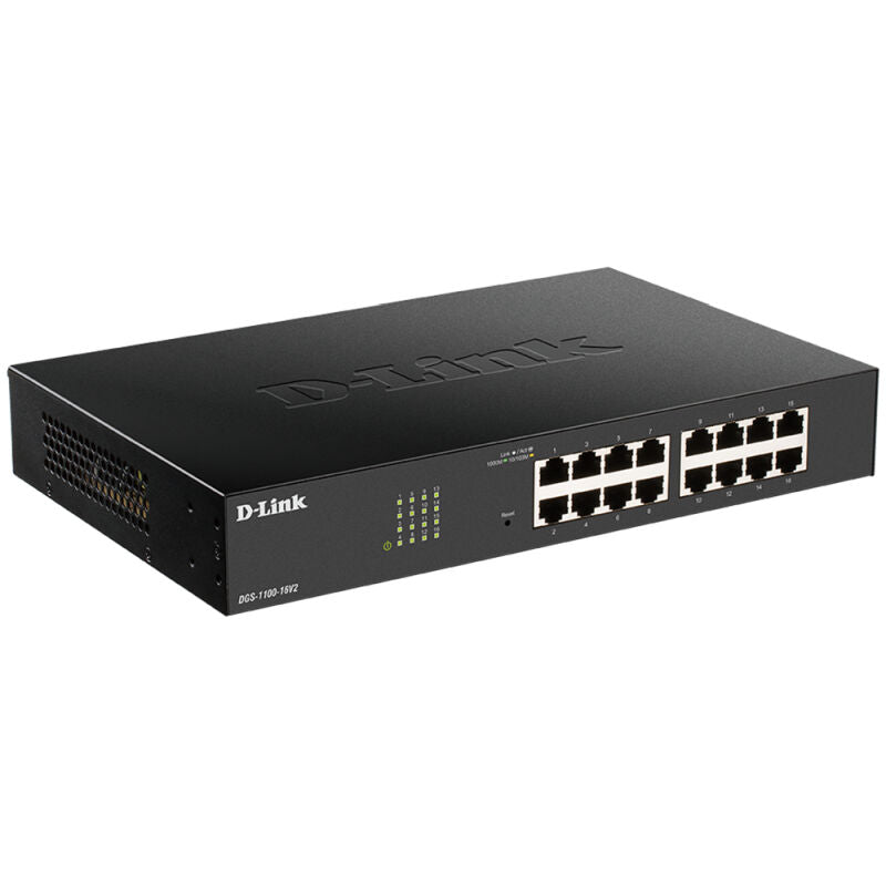 D-Link 16-Port Gigabit Smart Managed Switch – Silent Fanless Network Switch with VLAN, IGMP, QoS