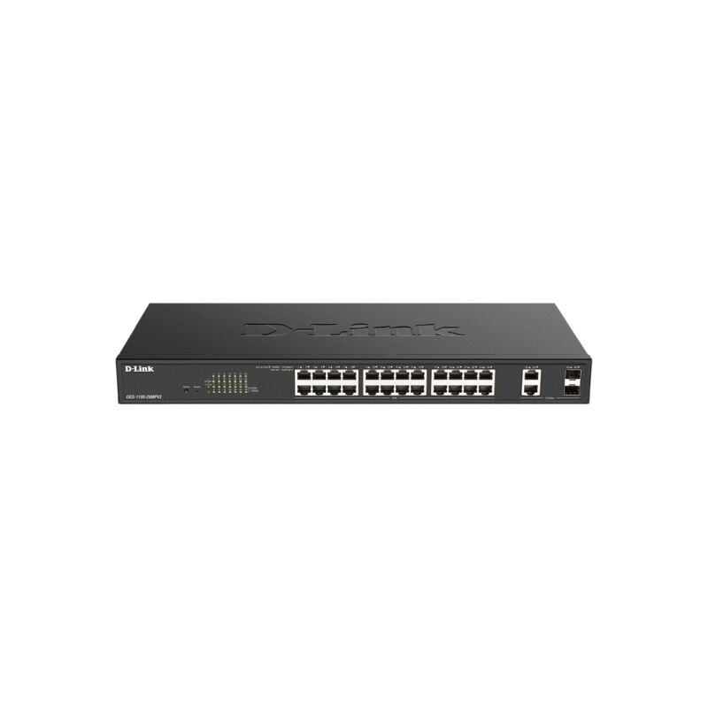 D-Link 26-Port Gigabit Smart Managed PoE+ Switch | 370W PoE Budget | DGS-1100 Series