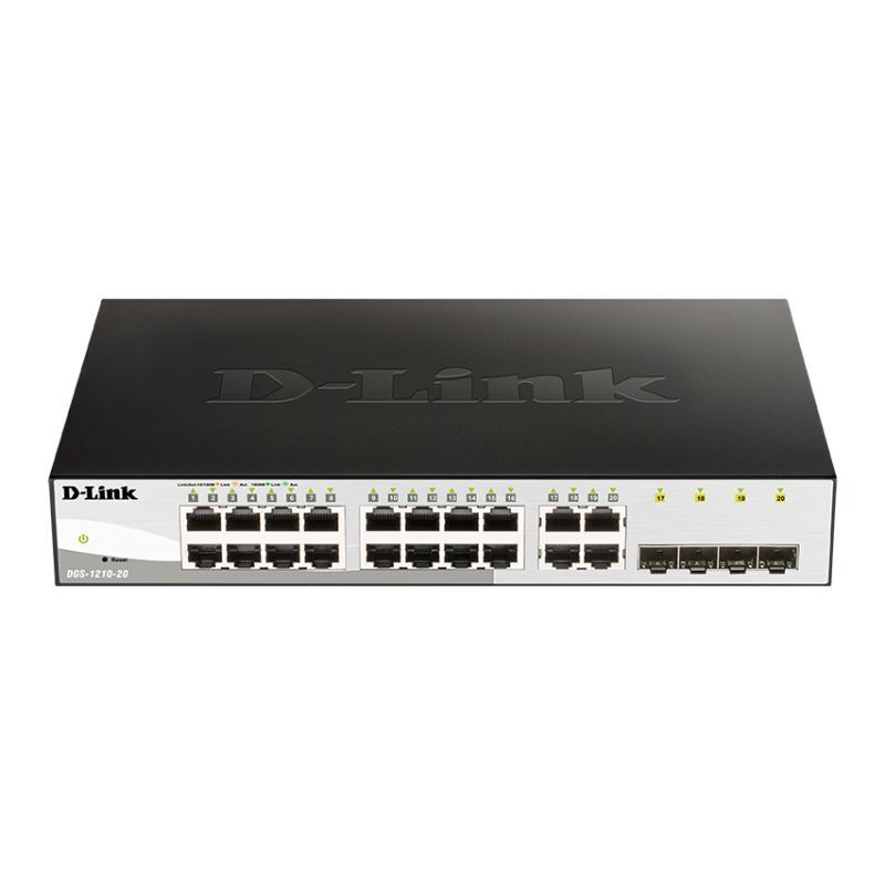 D-Link 20-Port Gigabit Smart Managed Switch | DGS-1210-20 | Enterprise-Grade Layer 2+ Switching