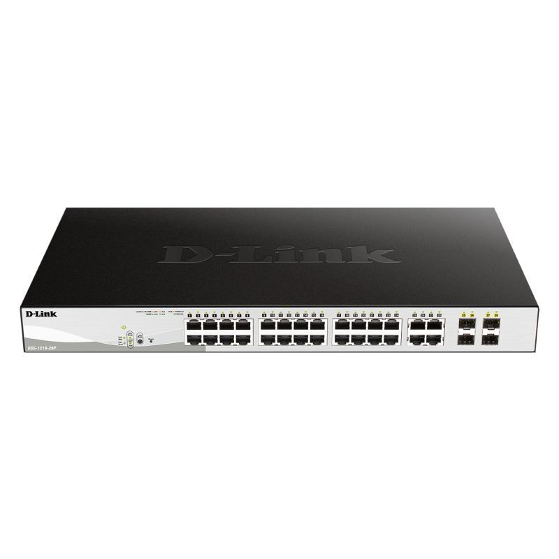 D-Link DGS-1210-28P 28-Port Gigabit Smart Managed PoE Switch with 193W Power Budget