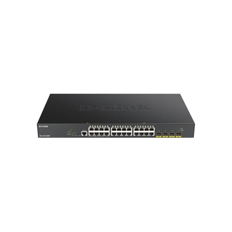 D-Link DGS-1250-28XMP 28-Port Gigabit Smart Managed PoE+ Switch with 4x 10G SFP+ and 370W PoE Budget