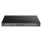 D-Link DGS-1250-52XMP 52-Port Gigabit Smart Managed PoE+ Switch with 4x 10G SFP+ Uplinks & 370W PoE