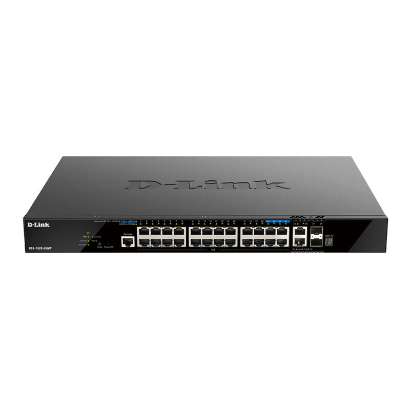 D-Link DGS-1520-28 28-Port Gigabit Smart Managed Stackable Layer 3 Switch with 4 x 10G Uplinks | High-Performance Enterprise Networking 