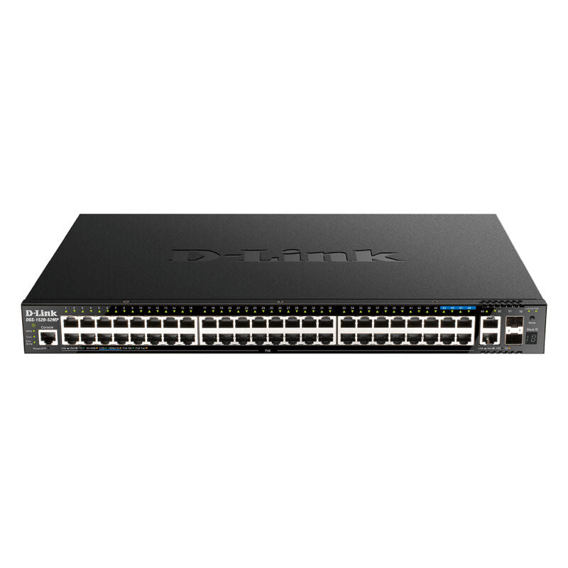 D-Link DGS-1520-52MP 52-Port Gigabit Smart Managed Stackable PoE+ Layer 3 Switch with 4 x 10G Uplinks | Enterprise Power & Performance
