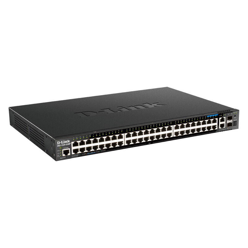 D-Link DGS-1520-52MP 52-Port Gigabit Smart Managed Stackable PoE+ Layer 3 Switch with 4 x 10G Uplinks | Enterprise Power & Performance
