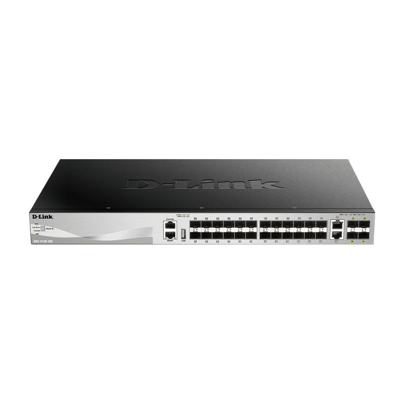  D-Link DGS-3130-30S 30-Port Stackable Gigabit SFP Layer 3+ Switch with 6 x 10GbE Uplinks | Enterprise Fibre Networking