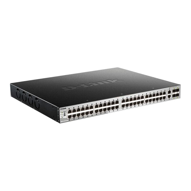 D-Link DGS-3130-54PS | 54-Port Stackable Gigabit PoE+ Layer 3+ Managed Switch with 6 x 10GbE Ports – Enterprise Power & Scalability