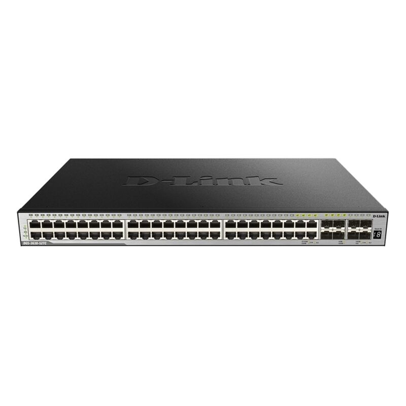 D-Link DGS-3630-52T | 52-Port Layer 3+ Stackable Gigabit Managed Switch with 4 x 10GbE Uplinks – High-Performance Enterprise Routing