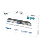 D-Link DGS-F1210-26PS-E 26-Port Smart Managed PoE+ Switch | 24 PoE+ Ports (8 Long Reach), 2 SFP Uplinks