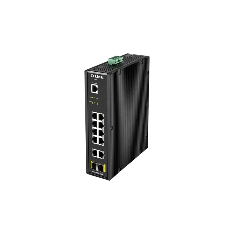 D-Link 12-Port Gigabit Industrial Smart Managed Switch with 2 SFP Ports – Rugged Networking for Harsh Environments