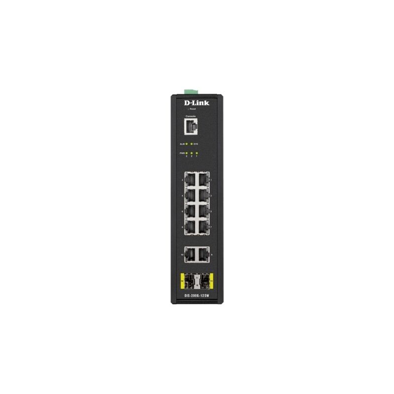 D-Link 12-Port Gigabit Industrial Smart Managed Switch with 2 SFP Ports – Rugged Networking for Harsh Environments